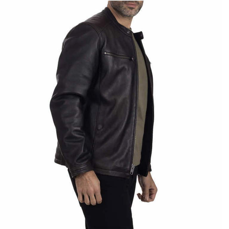 Frye cafe racer leather jacket on sale