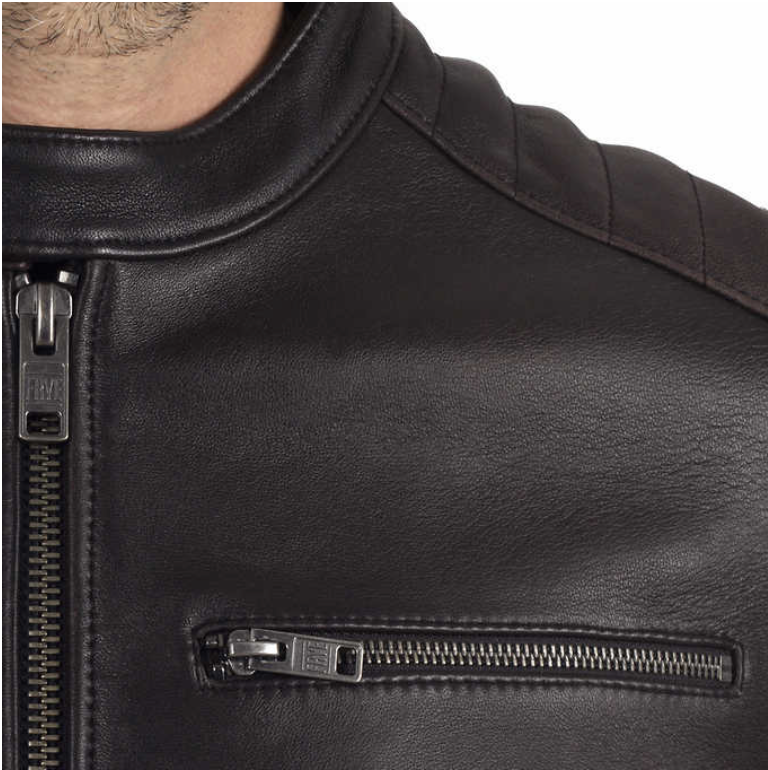 Frye cafe 2025 racer leather jacket